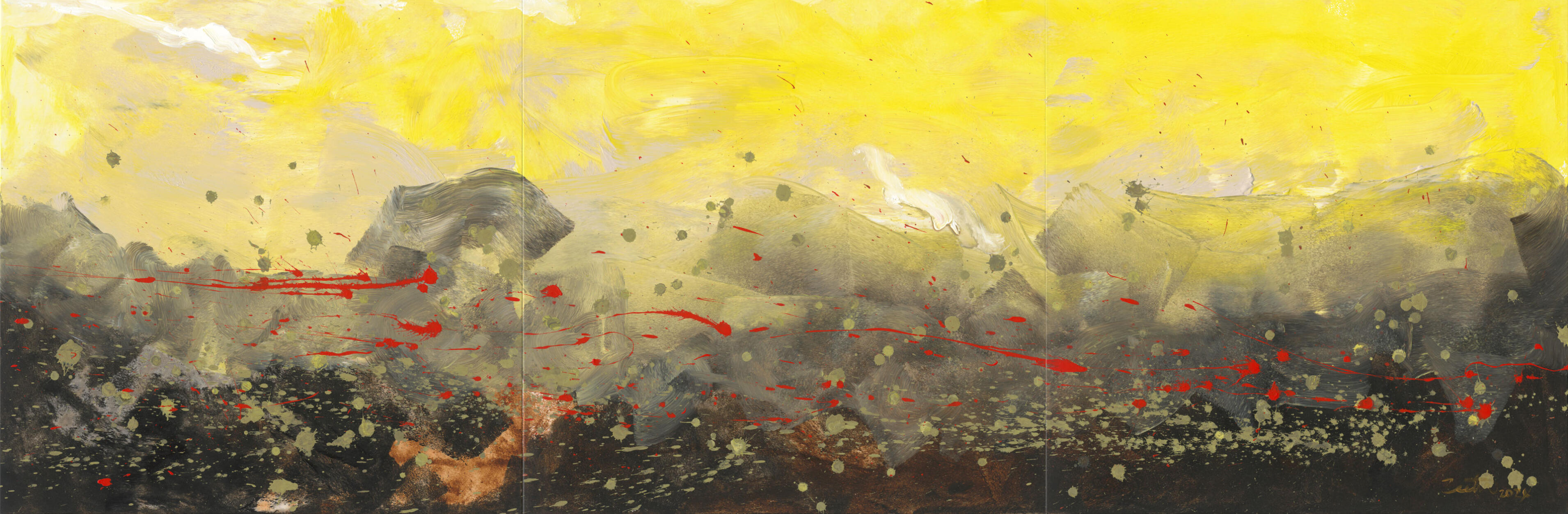 宇鳳Zeeta 禪意現代抽象畫: Abstract painting for human aura balancing, Zen style wall art for spatial harmony.