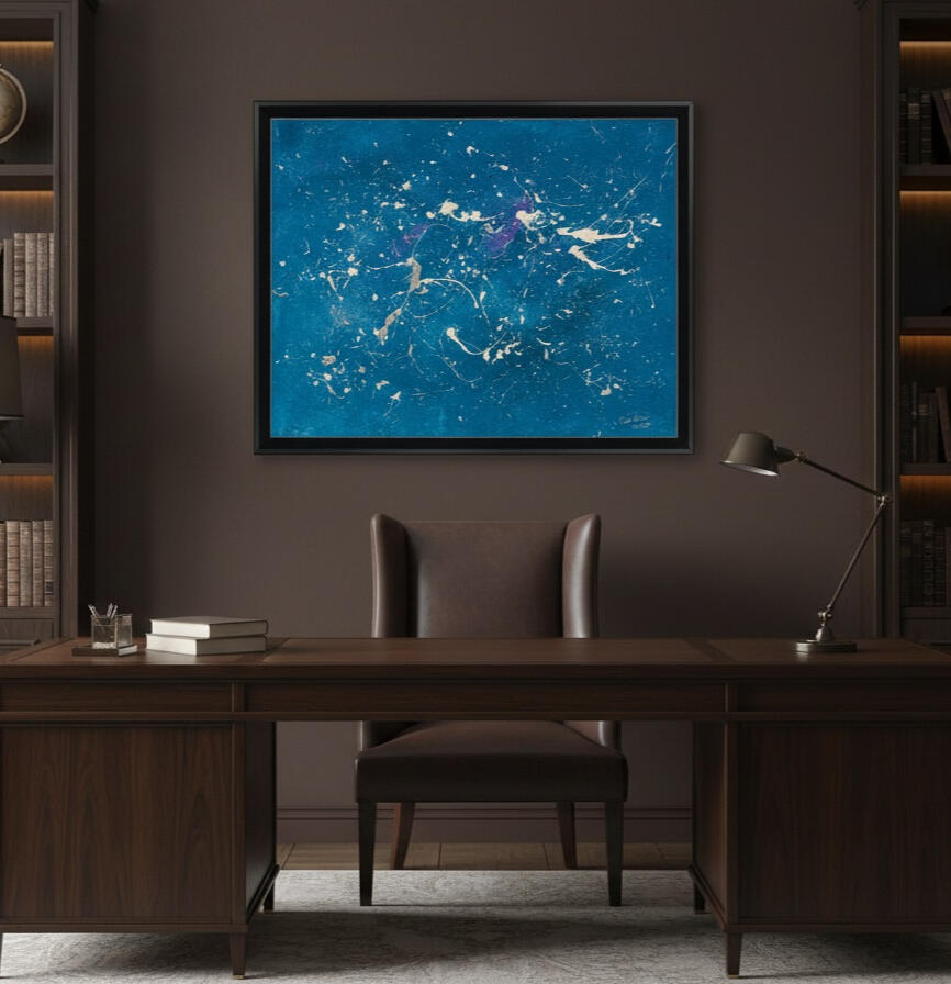 宇鳳Zeeta 禪意現代抽象畫: Abstract painting for human aura balancing, Zen style wall art for spatial harmony.